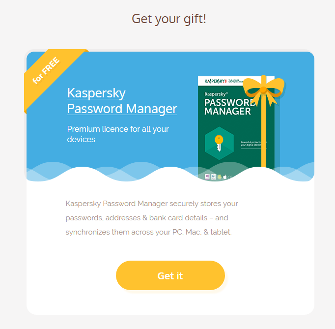 免费获取一年 Kaspersky Password Manager Premium[Mac、PC]