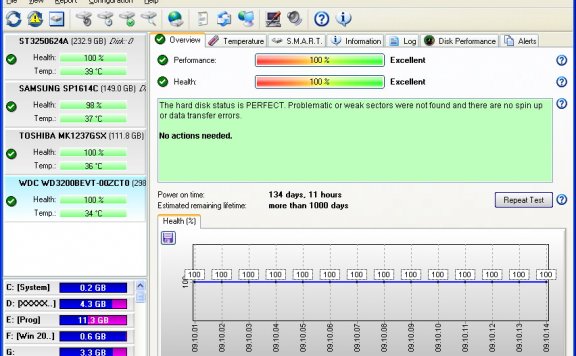 Hard Disk Sentinel Standard – 硬盘监控分析软件[Windows][$19.5→0]