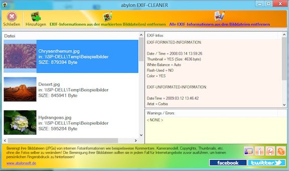 abylon EXIF-CLEANER – 照片 EXIF 信息清理[Windows][$11.94→0]