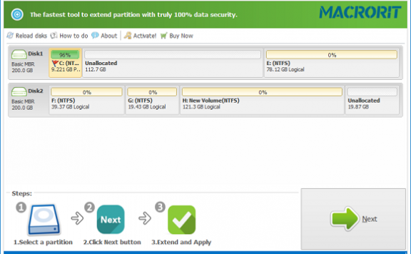 Macrorit Partition Extender Pro – 磁盘分区扩展工具[Windows][$29.9→0]