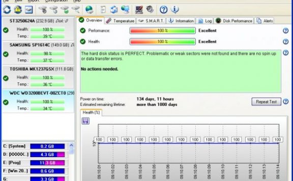 Hard Disk Sentinel Standard – 硬盘监控分析软件[Windows][$19.5→0]
