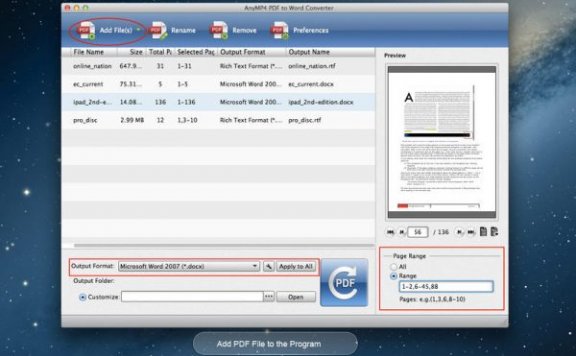 AnyMP4 PDF Converter for Word with OCR – 将 PDF 文档转换为 Word 文档[macOS][￥168→0]