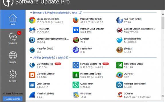Glarysoft Software Update Pro — 软件管理工具[PC][$19.95→0]