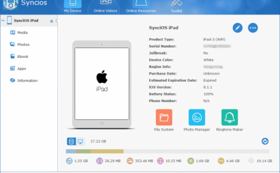 Syncios Pro — iOS 设备管理器[PC][$39.95→0]